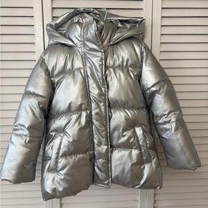 GAP Kids Silver Puffer Jacket (Girls)